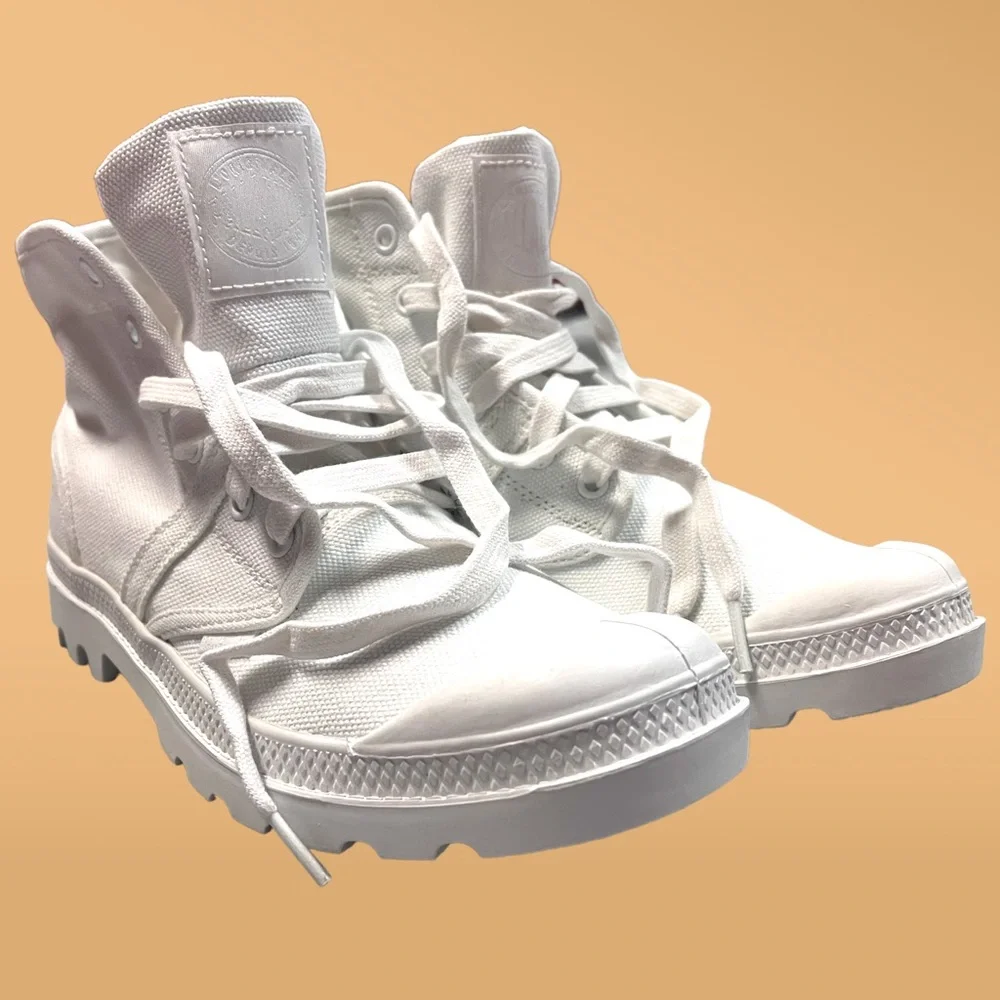 💥HP💥 NWOT Palladium PAMPA high top sneakers in white. Size men’s 8 👟 - Picture 3 of 14